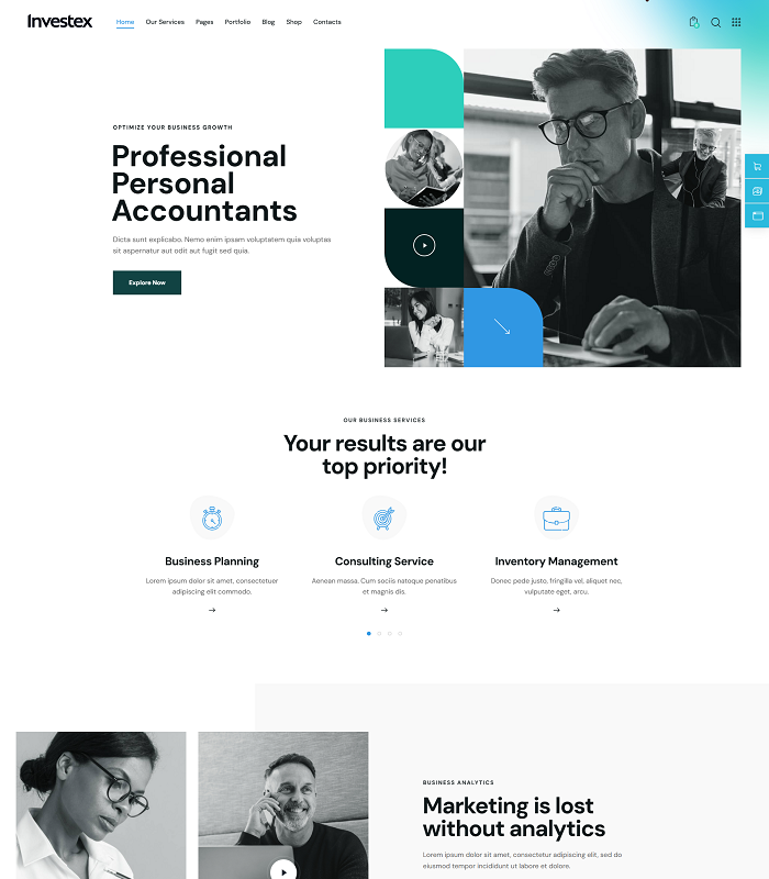Web platforme for private banker